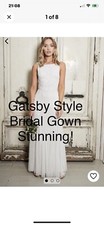 Sistaglam Gatsby Style beaded wedding Dress Size 18