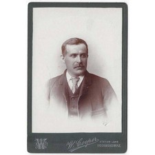 CABINET CARD Photograph Victorian Gentleman by Cooper of Heckmondwike