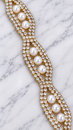 Vintage style pearl rhinestone - style,