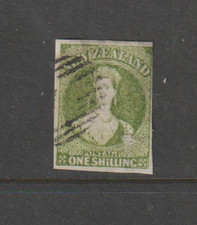 1855 New Zealand 1/- Green