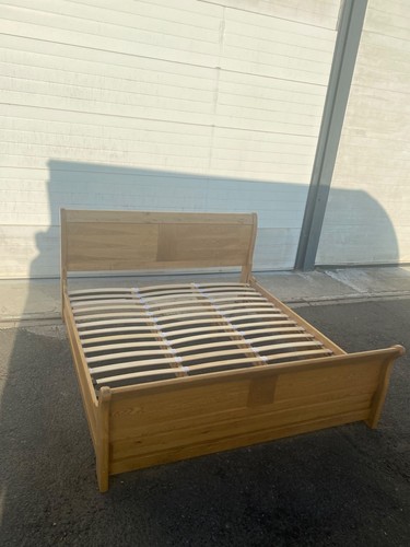 Oak super king sleigh - king,