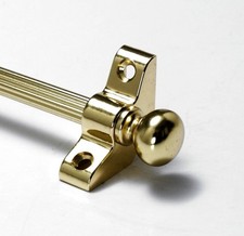 13 X Polished Brass Stair Rods - 3/8" x 28.5" -- Round Finial