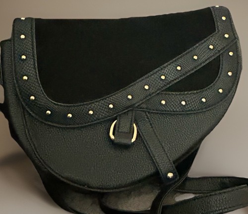Primark black studded saddle - primark,