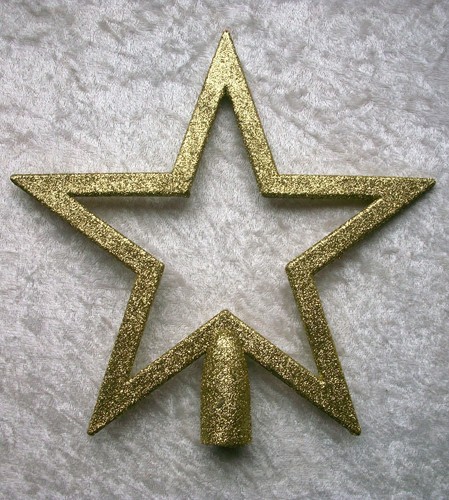 Gold star christmas tree - star,