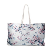 Cherry blossom print weekender - print,