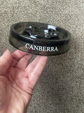 RARE VINTAGE P&O SS CANBERRA SMOKED GLASS 6” ASHTRAY USED IN  THE PUBLIC LOUNGE
