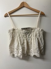 Zara Ivory  Pemplum Top Size