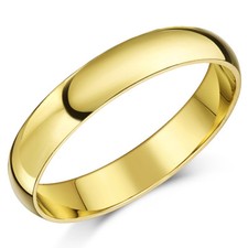 9ct Yellow Gold Light D Shaped