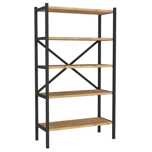 Shelf wood bookcase unit - 5-shelf,