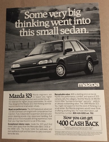 1989 mazda 323 sedan - sedan, vintage