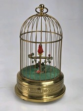 Antique Automaton Singing Bird in Brass Cage for Spares or Repair