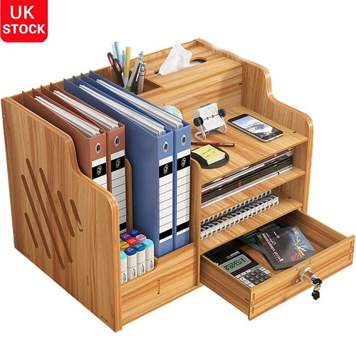 Wooden desktop organiser - wooden,