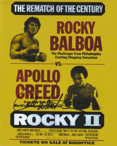 Carl weathers rocky - rocky, signed