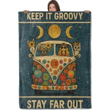 Retro Hippie Van Blanket, Cozy