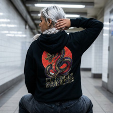 Japanese Dragon Hoodie Red