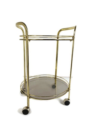 Vintage glass round bar - glass,