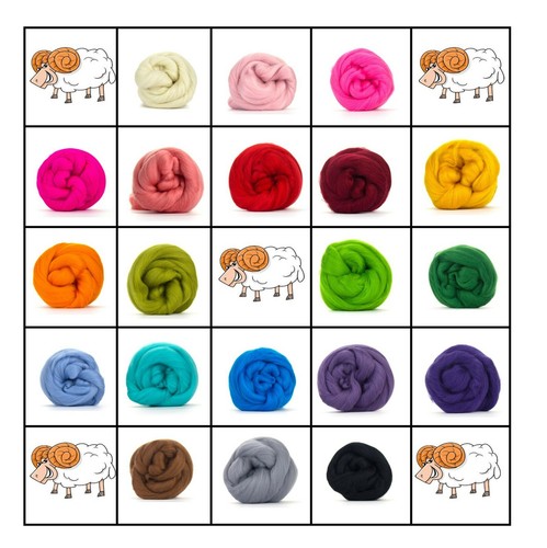 Merino wool roving 100g - 25-,