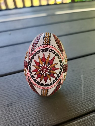 Goose pysanky egg written - goose,