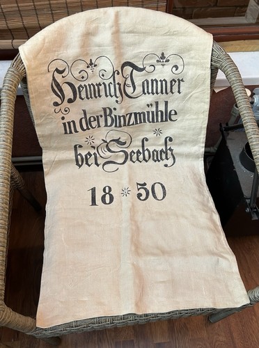 1800s german grain flour sack - 1800s,