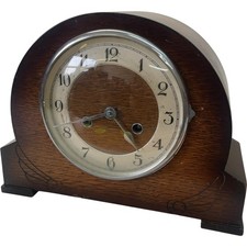 Vintage Wooden Mantel Clock with Roman Numerals and Westminster Chime- UNTESTED