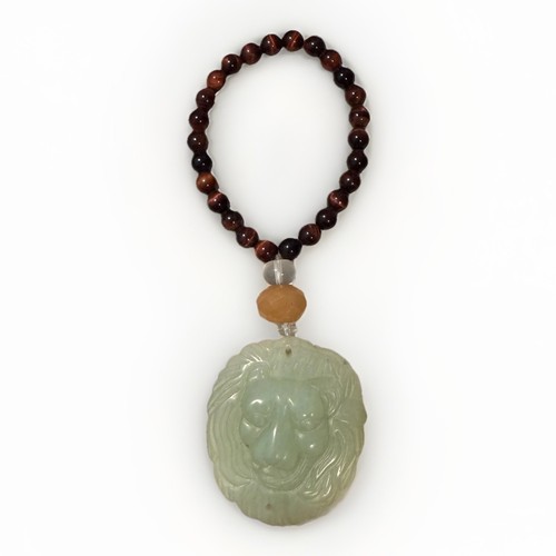 Carved jade lion - carved,