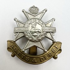 Genuine Notts & Derby Regiment Cap Badge