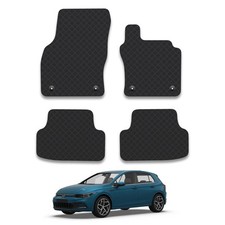Rubber Car Mats for VW Golf MK8 (2019+) Tailored Heavy-Duty Easy-Clean