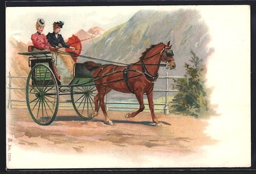 Lithograph two ladies a - ladies,