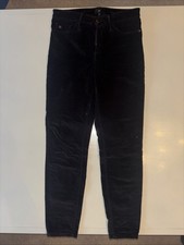 River Island Molly Jeans Black Velour Feel Size 10
