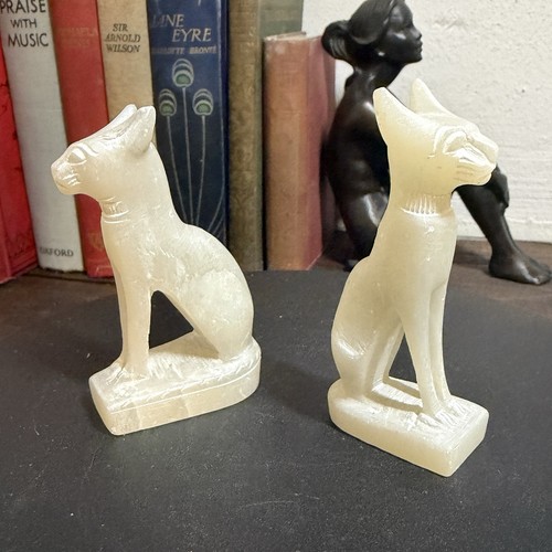 Vintage egyptian alabaster cat - vintage,