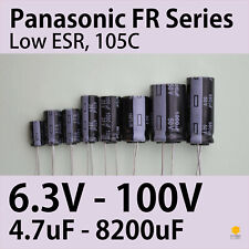 2 pcs  Panasonic FR 6.3V-100V 4.7uF-8200uF Ultra Low ESR 105C Genuine Capacitors