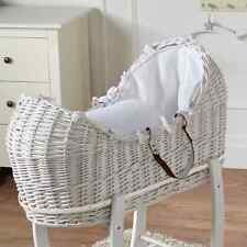 Moses Basket White Wicker with