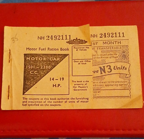 Motor fuel ration book - fuel,