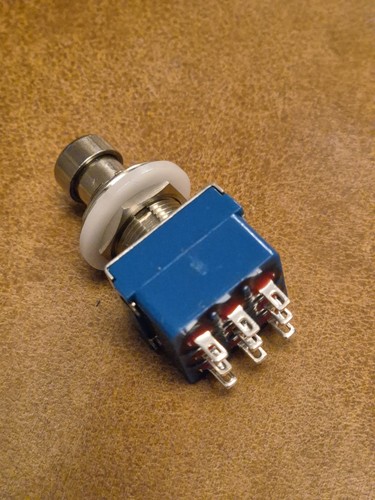 Latching foot switch - latching, on-on