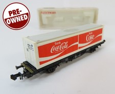 N Gauge Fleischmann 8243 4 Wheel Container Flat Wagon With Coca Cola Containers