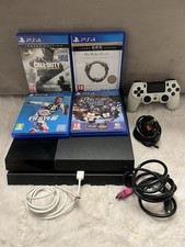 PS4 500Gb Bundle | 4 Games |White Controller | USB | Power & HDMI Cable | Tested