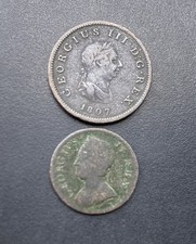 1754 Farthing & 1806 Half