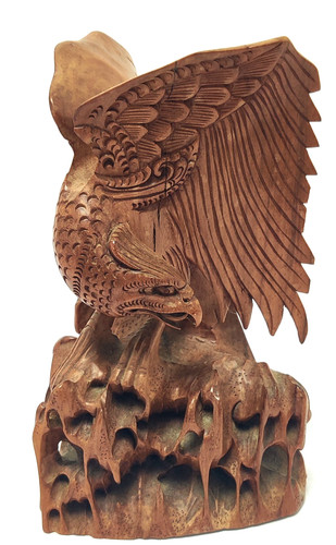 Carved wooden eagle bird - eagle,