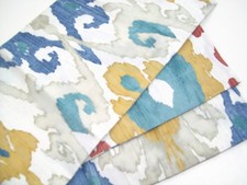 Pottery Barn Sarina Ikat Organic Cotton Full Queen Duvet Cover New