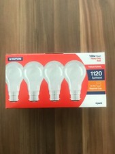 Status 100W BC B22 Pearl GLS Light Bulbs Bayonet Fitting x 4