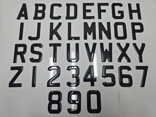 Gel number plate letters - gel,