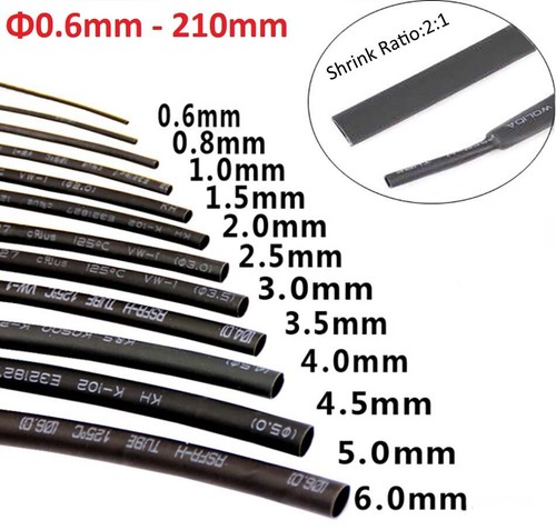 Black φ0 6mm - Φ210mm, heat
