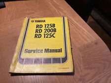 Genuine Yamaha In Good Condition RD125b rd200c 1975 service Book.