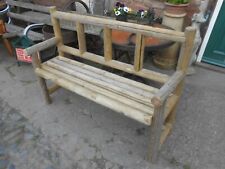 RUSTIC FENCE POST GARDEN BENCH