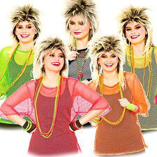Ladies 80s 1980s NEON FANCY