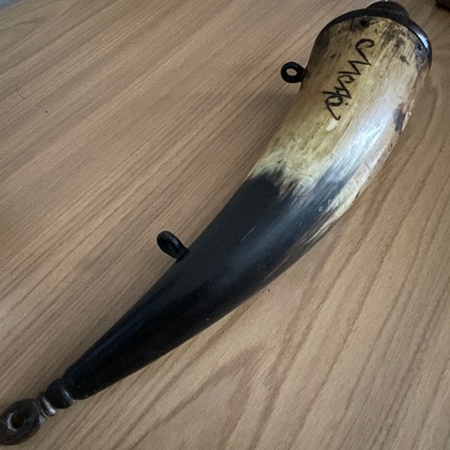 Fine inscribed horn powder - fine,