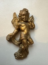 Vintage Gilt Gold Cherub Wall