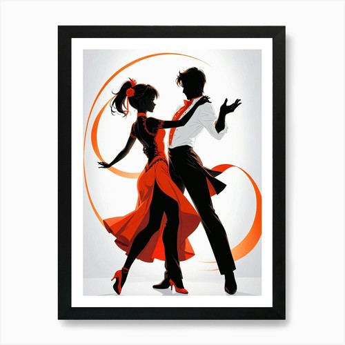 Couple dancing tango - tango, art