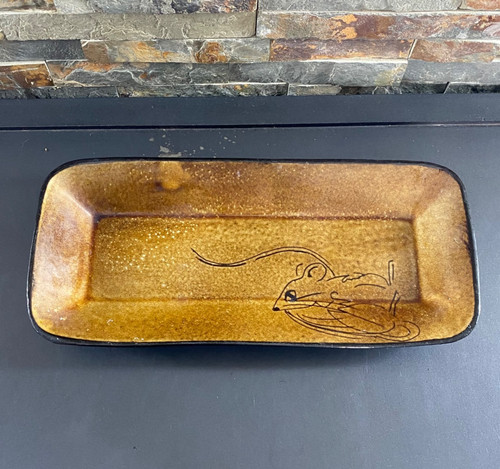 Guernsey pottery cheese dish - cheese,