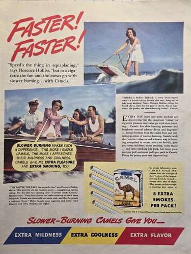 Camel cigarettes print 1940 - print, ad